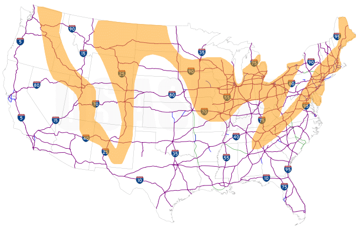 Mid October Fall Foliage Map | I-75 Exit Guide