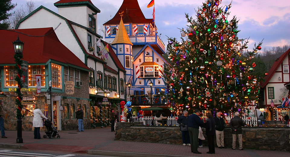 Downtown Helen at Christmas | I-75 Exit Guide