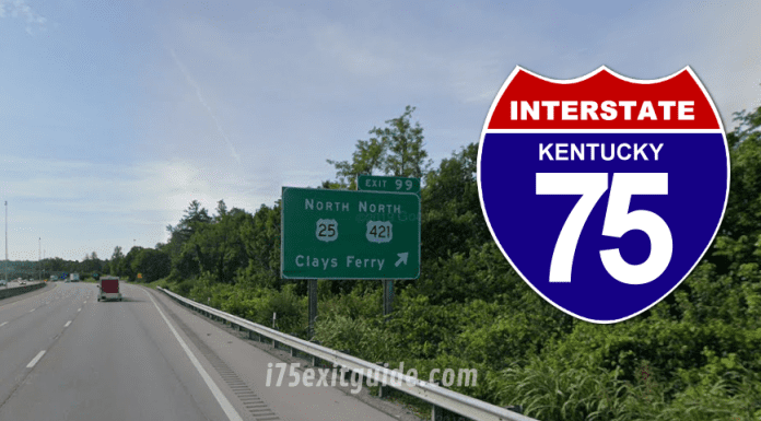 Shoulder Closures Scheduled on I-75 and KY 4 in Fayette County Kentucky I-75 Traffic | I-75 Exit Guide